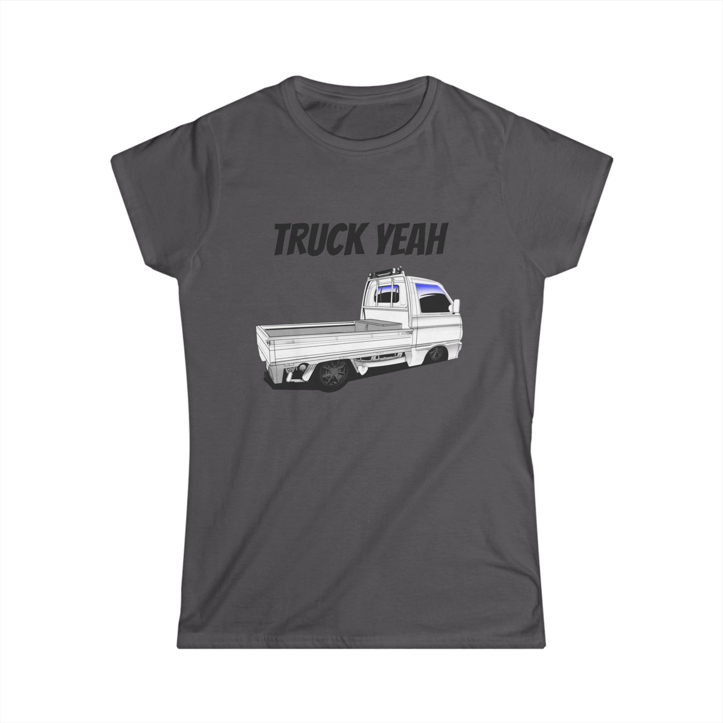 Truck Yeah Women's Softstyle Tee, Casual T-Shirt, Gift for Truck Lovers, Birthday Outfit, Funny Tee, Everyday Wear