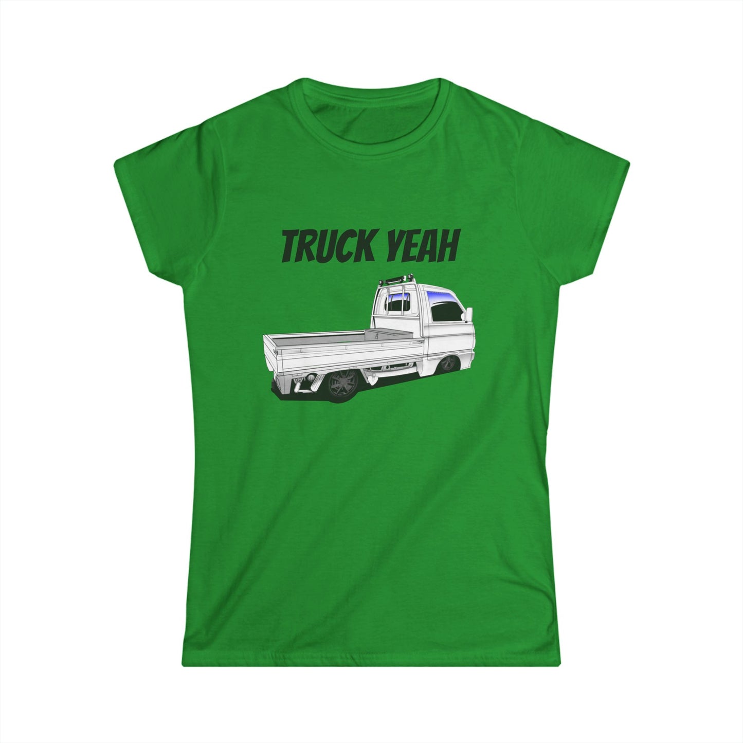 Truck Yeah Women's Softstyle Tee, Casual T-Shirt, Gift for Truck Lovers, Birthday Outfit, Funny Tee, Everyday Wear