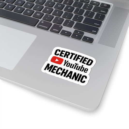 YouTube Mechanic Stickers | Funny Car Lover Gifts | Laptop, Water Bottle, Planner Decor | Certified YouTube Mechanic