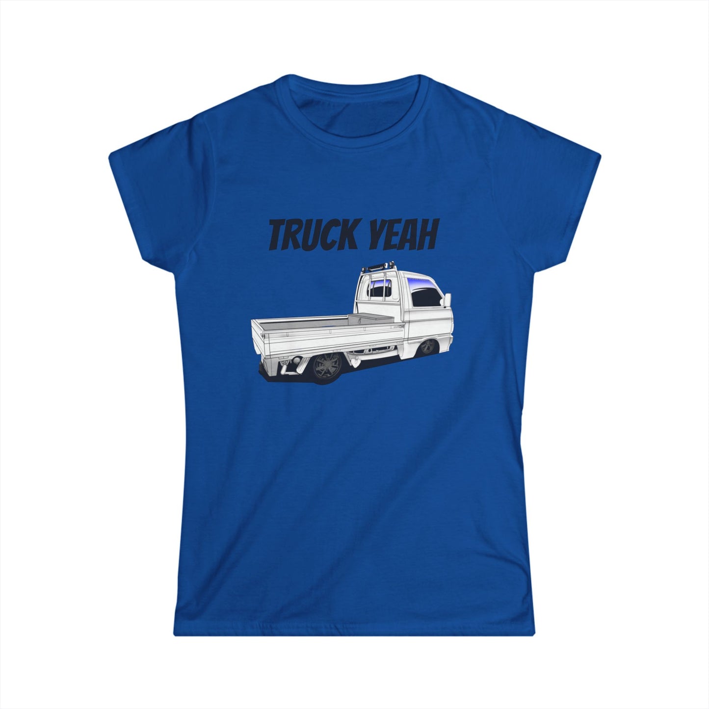 Truck Yeah Women's Softstyle Tee, Casual T-Shirt, Gift for Truck Lovers, Birthday Outfit, Funny Tee, Everyday Wear
