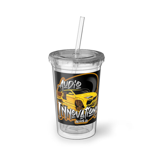 R Tuned & Audio Innovations Clear Acrylic Tumbler with Straw – Reusable Suave Cup