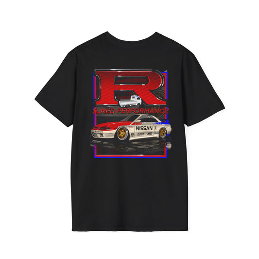 R Tuned Performance Unisex Softstyle T-Shirt | Car Enthusiast Tee, Automotive Gift, Racing Apparel, Streetwear Fashion