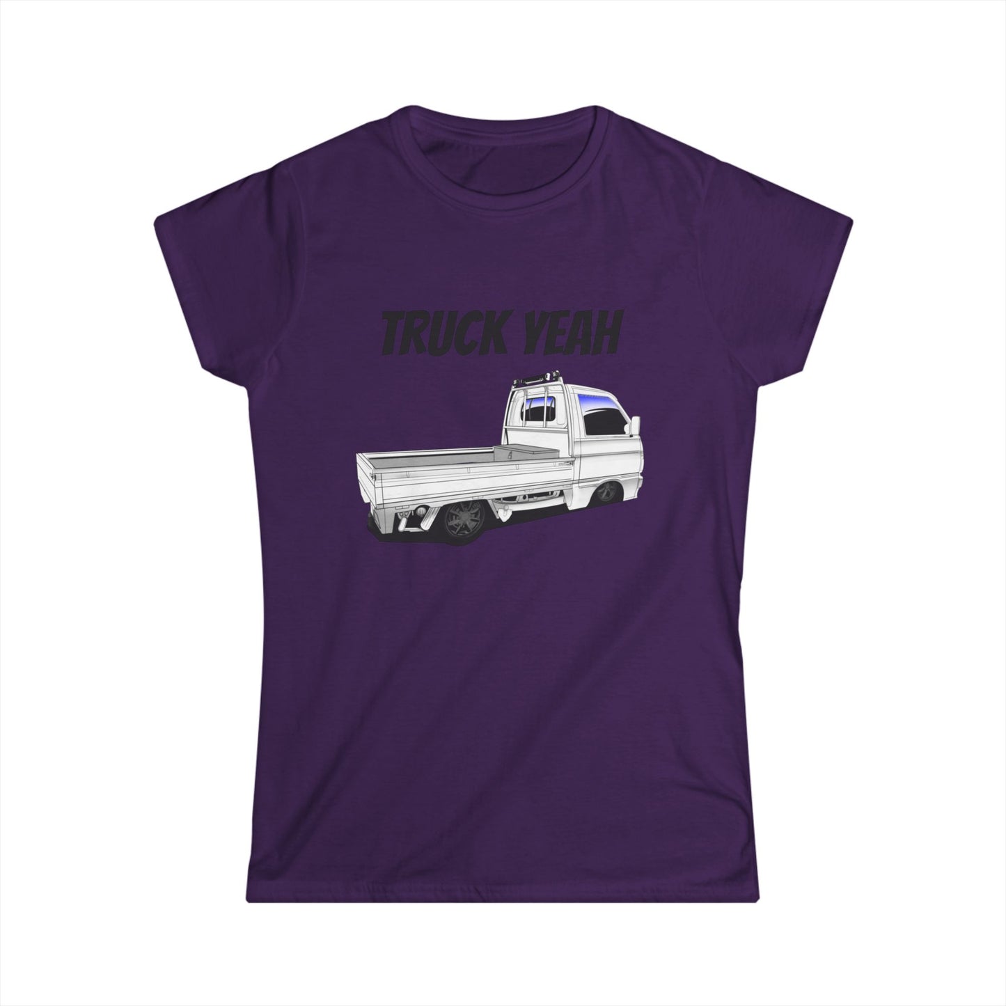 Truck Yeah Women's Softstyle Tee, Casual T-Shirt, Gift for Truck Lovers, Birthday Outfit, Funny Tee, Everyday Wear