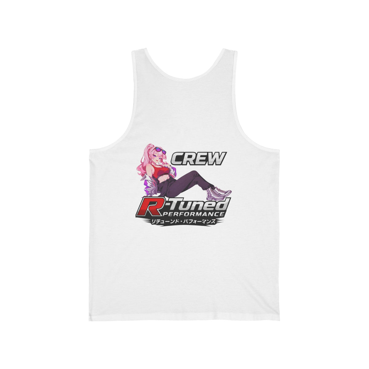 R-Tuned Performance Crew Tank — Anime Racer Girl Graphic Tank Top