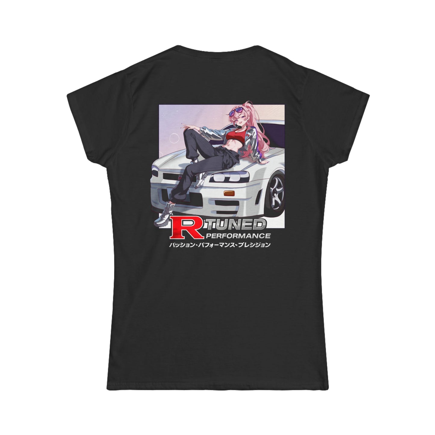 R-Tuned Anime Girl Car Tee — #RBTHEWORLD Racing Graphic Women's T-Shirt
