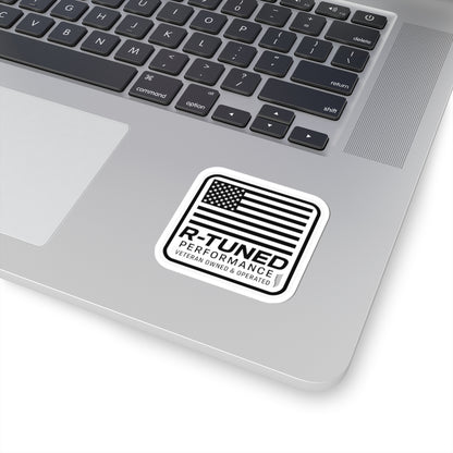 R-Tuned American Flag  Veteran-Owned Sticker