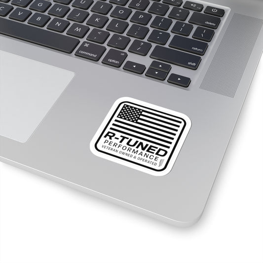 R-Tuned American Flag  Veteran-Owned Sticker