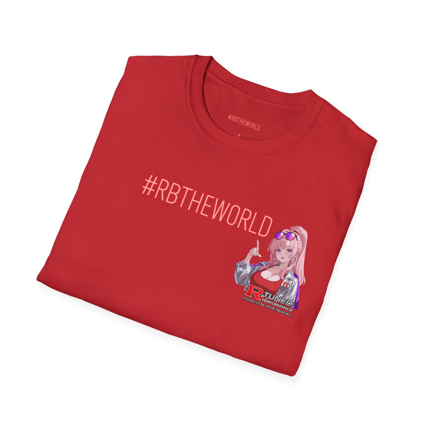 JDM R-Tuned Performance T-Shirt — Anime Girl & Sports Car Graphic (#RBTheWorld)