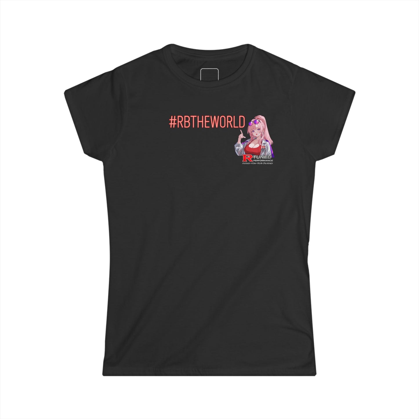 R-Tuned Anime Girl Car Tee — #RBTHEWORLD Racing Graphic Women's T-Shirt