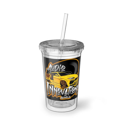 R Tuned & Audio Innovations Clear Acrylic Tumbler with Straw – Reusable Suave Cup