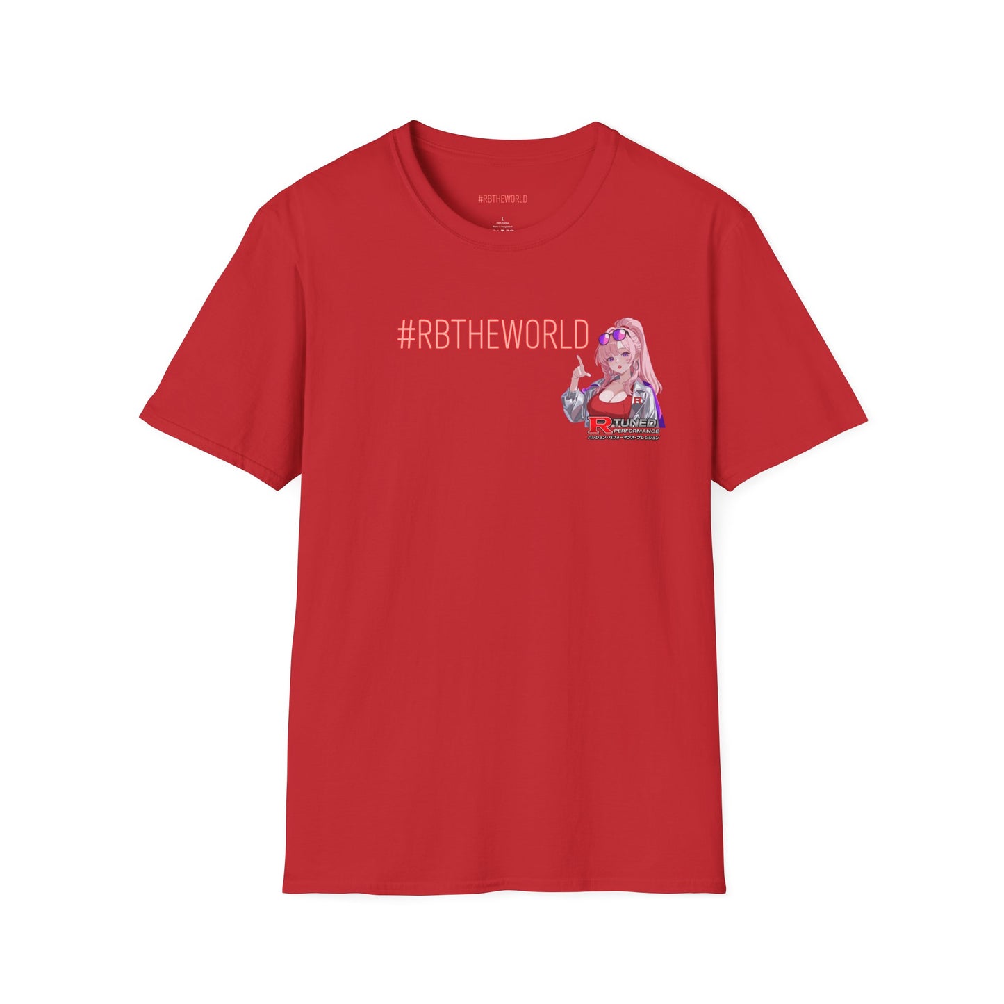 JDM R-Tuned Performance T-Shirt — Anime Girl & Sports Car Graphic (#RBTheWorld)