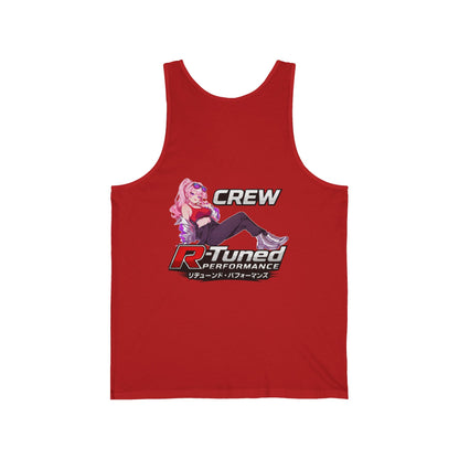 R-Tuned Performance Crew Tank — Anime Racer Girl Graphic Tank Top