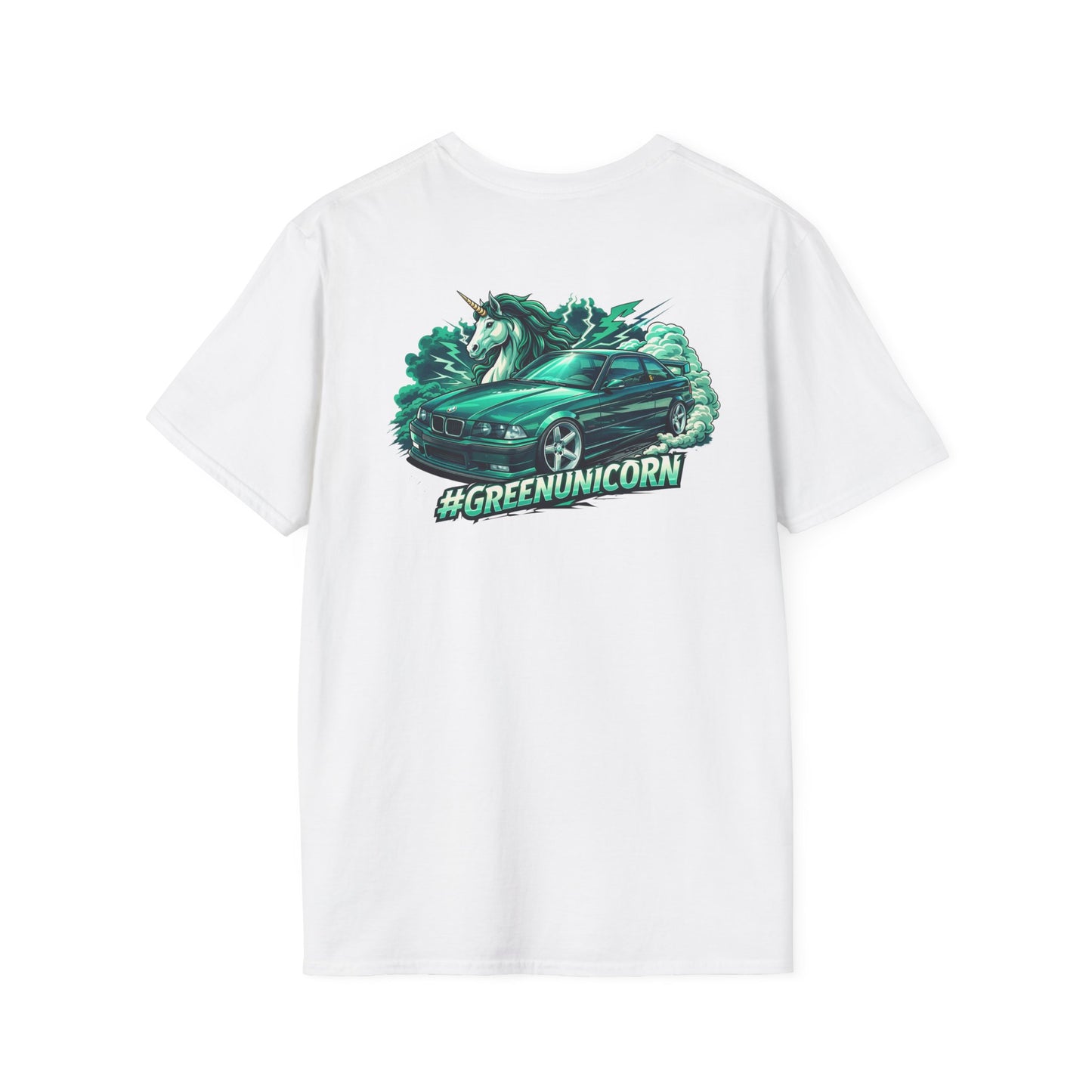 R-Tuned Performance T-Shirt — #GreenUnicorn Racing Car Graphic Tee