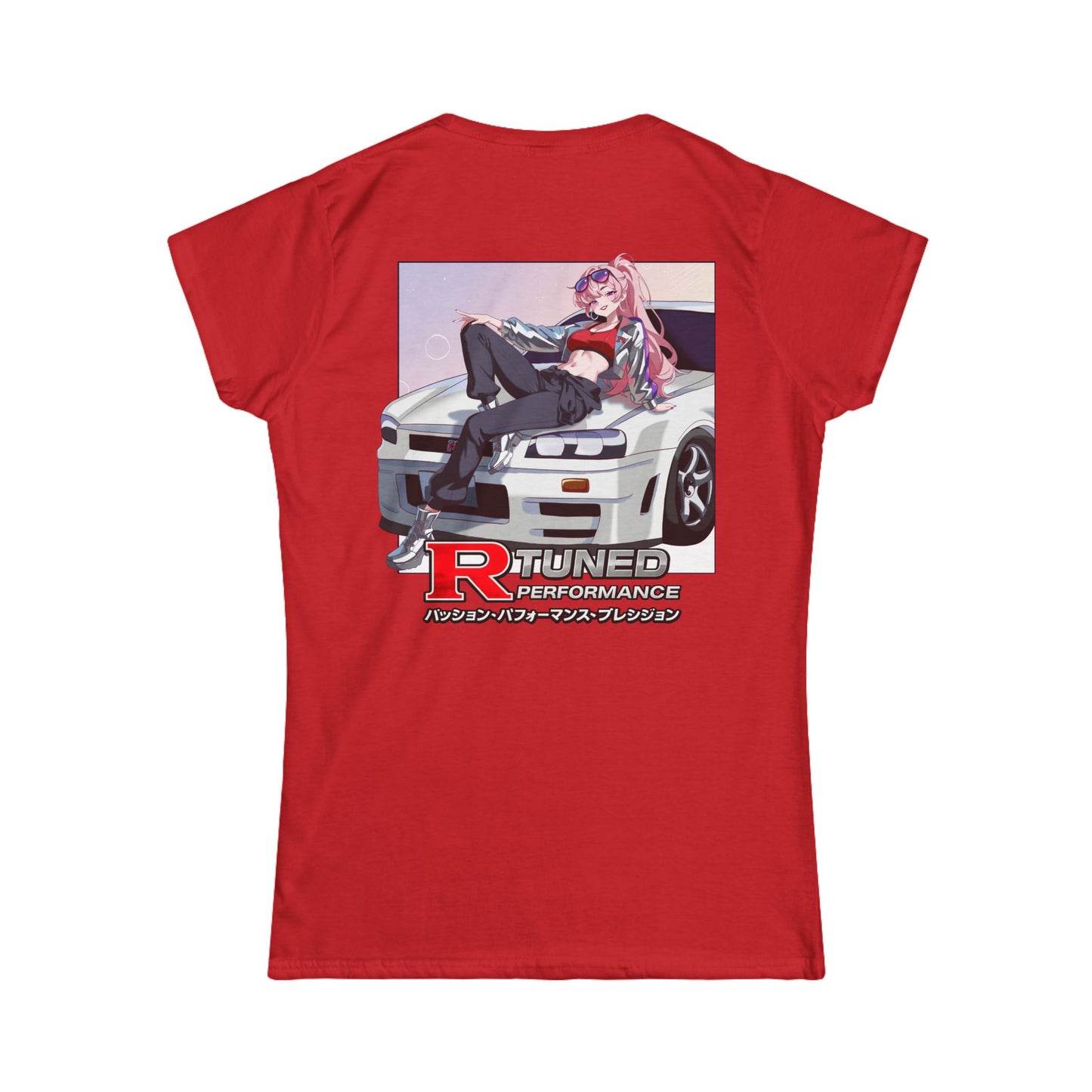 R-Tuned Anime Girl Car Tee — #RBTHEWORLD Racing Graphic Women's T-Shirt