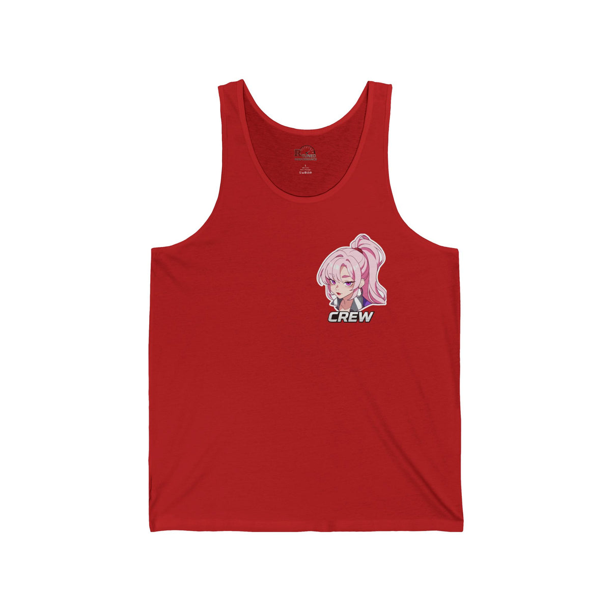 R-Tuned Performance Crew Tank — Anime Racer Girl Graphic Tank Top