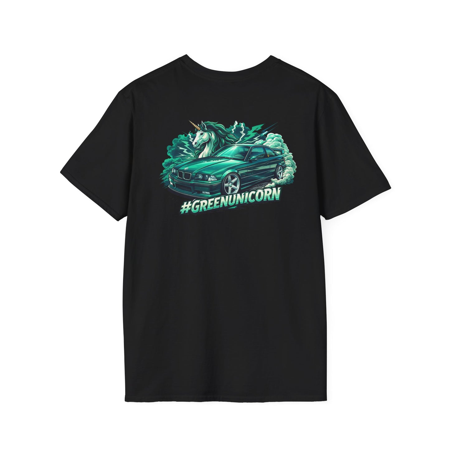 R-Tuned Performance T-Shirt — #GreenUnicorn Racing Car Graphic Tee