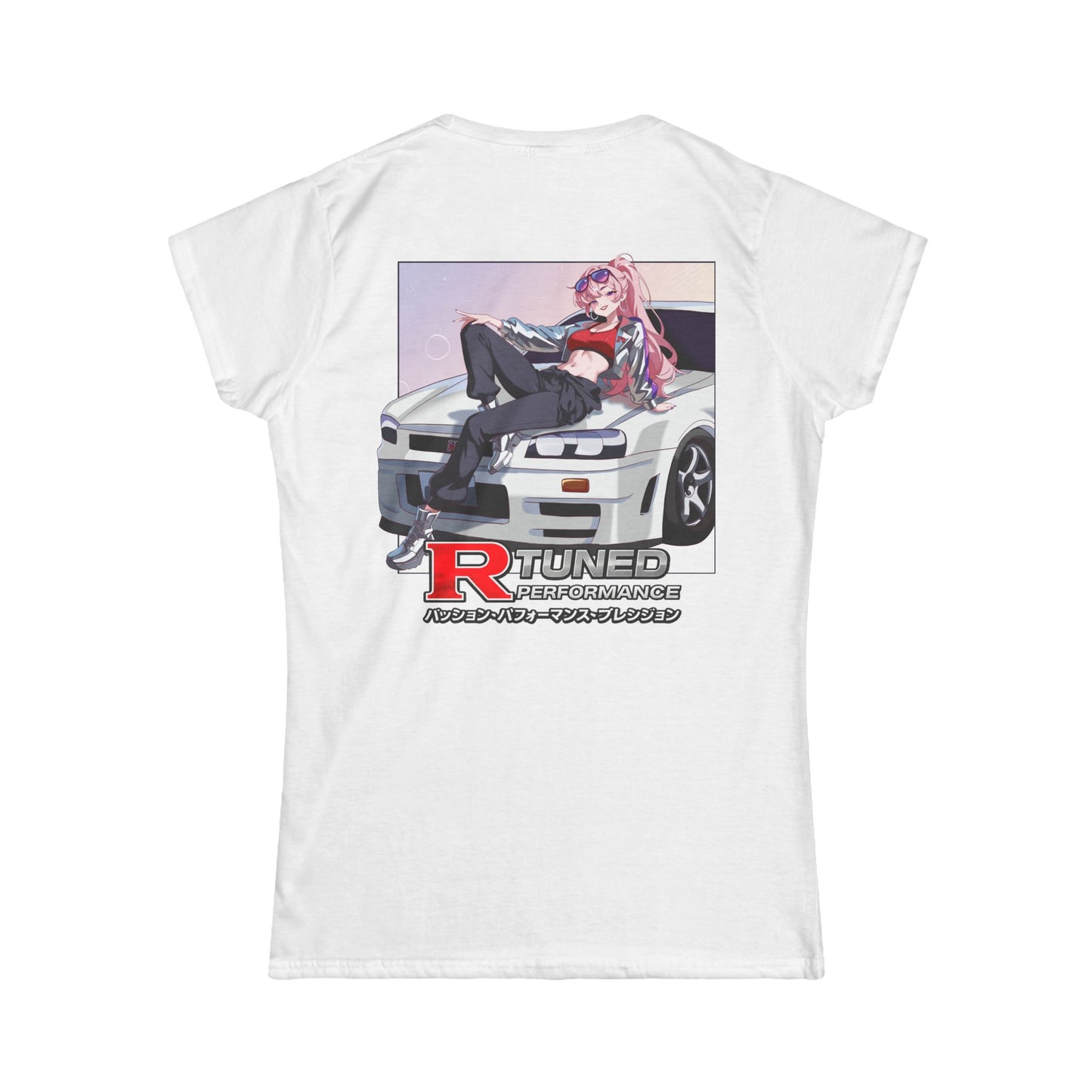 R-Tuned Anime Girl Car Tee — #RBTHEWORLD Racing Graphic Women's T-Shirt