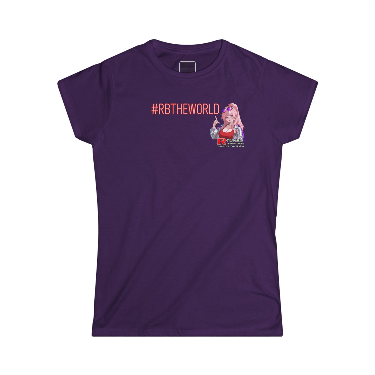 R-Tuned Anime Girl Car Tee — #RBTHEWORLD Racing Graphic Women's T-Shirt