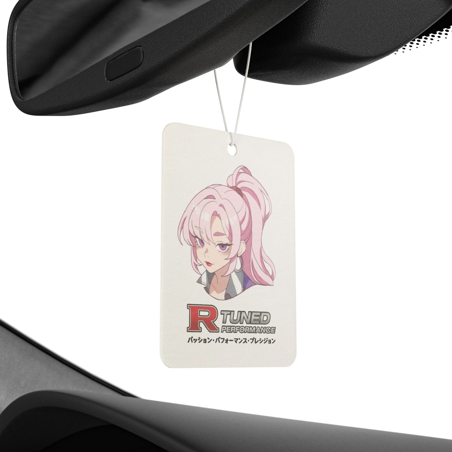 Car Air Freshener — R-Tuned Anime Girl Design (Pink Ponytail)