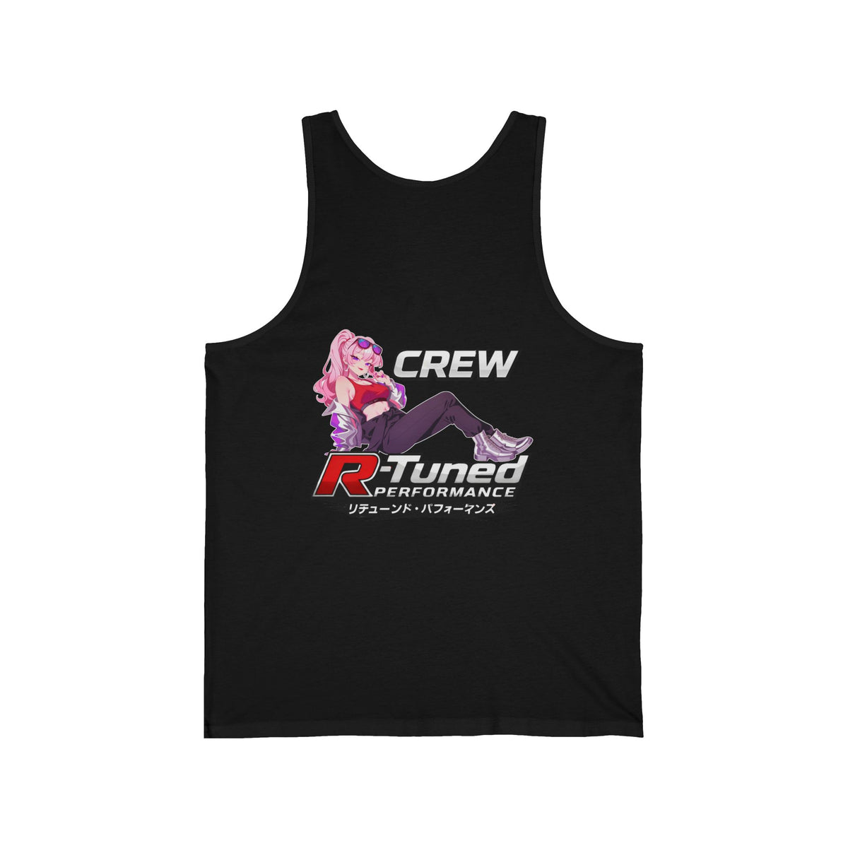 R-Tuned Performance Crew Tank — Anime Racer Girl Graphic Tank Top