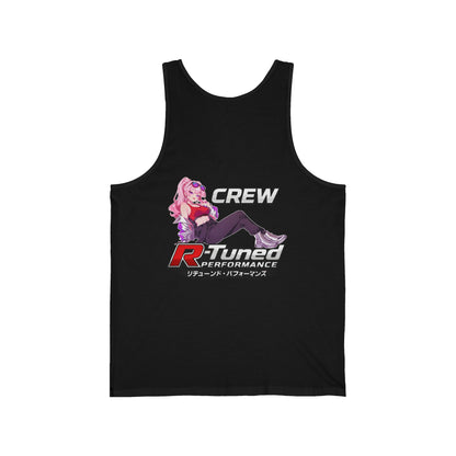 R-Tuned Performance Crew Tank — Anime Racer Girl Graphic Tank Top